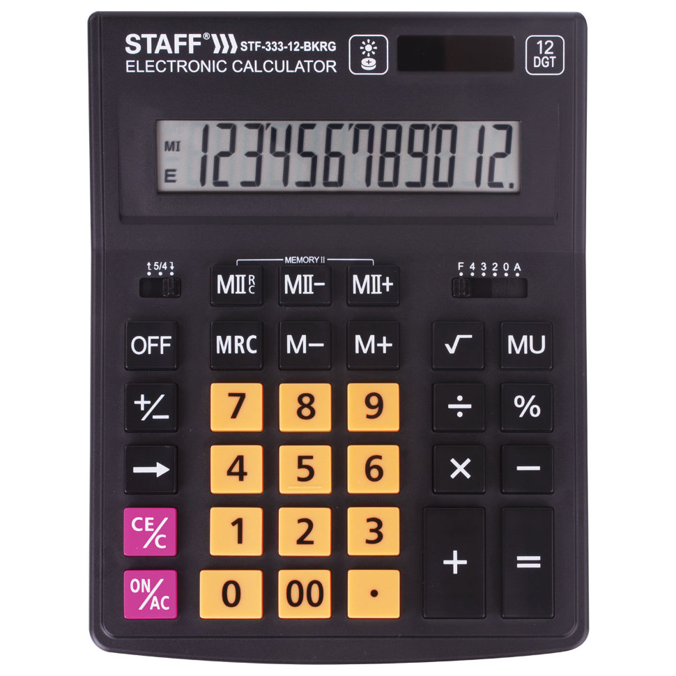 Калькулятор настольный Staff PLUS STF-333-BKRG 12 разрядов 250460 , 